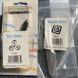 ImpressArt Metal Stamps - Tri-Swirl & Square Swirl Designs